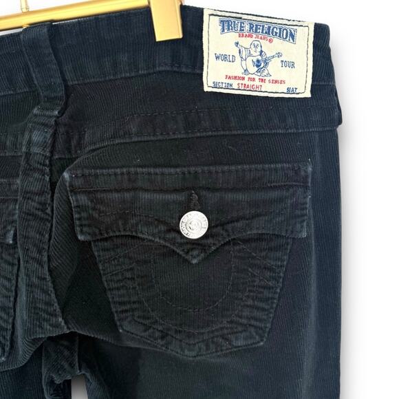 Y2K True Religion Navy Corduroy Pants Low Rise Straight Leg Made in USA Size 29 - Picture 7 of 7